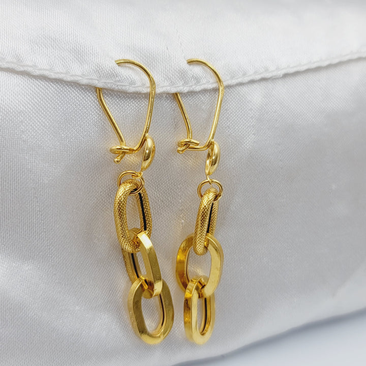 21K حلق جنزير-مجوهرات الشيخ سعيد-Saeed Jewelry 