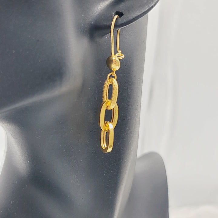 21K حلق جنزير-مجوهرات الشيخ سعيد-Saeed Jewelry 