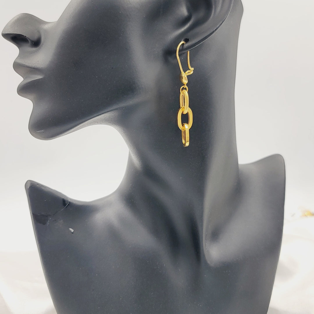 21K حلق جنزير-مجوهرات الشيخ سعيد-Saeed Jewelry 