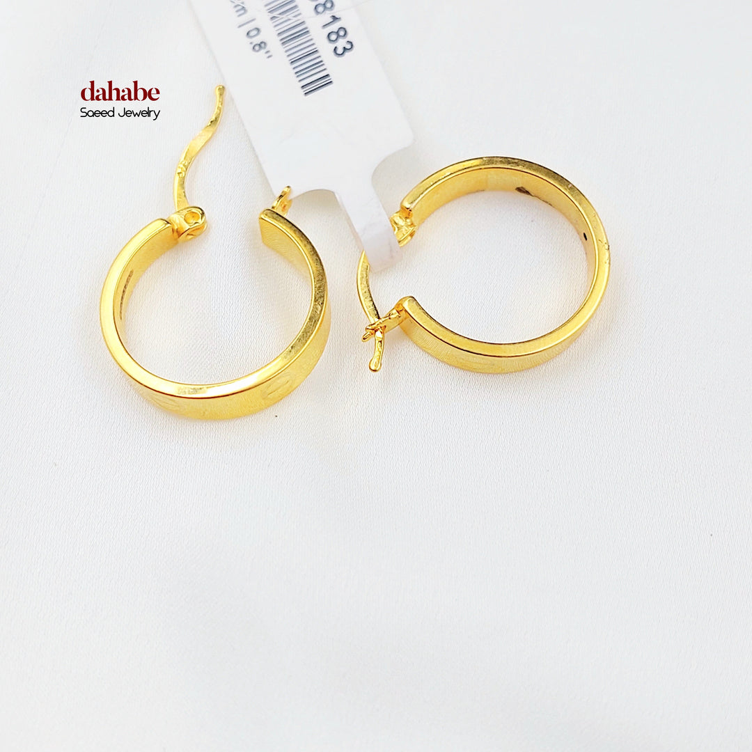 Deluxe Hoop Earrings Made of 21K Gold by Saeed Jewelry 