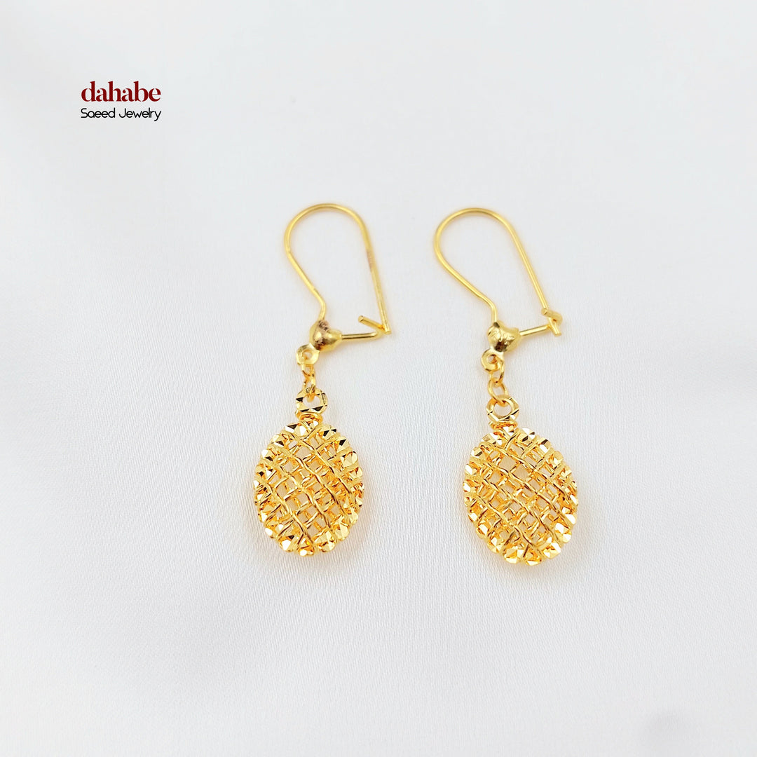 Deluxe Shankle Earrings Made of 21K Gold by Saeed Jewelry 