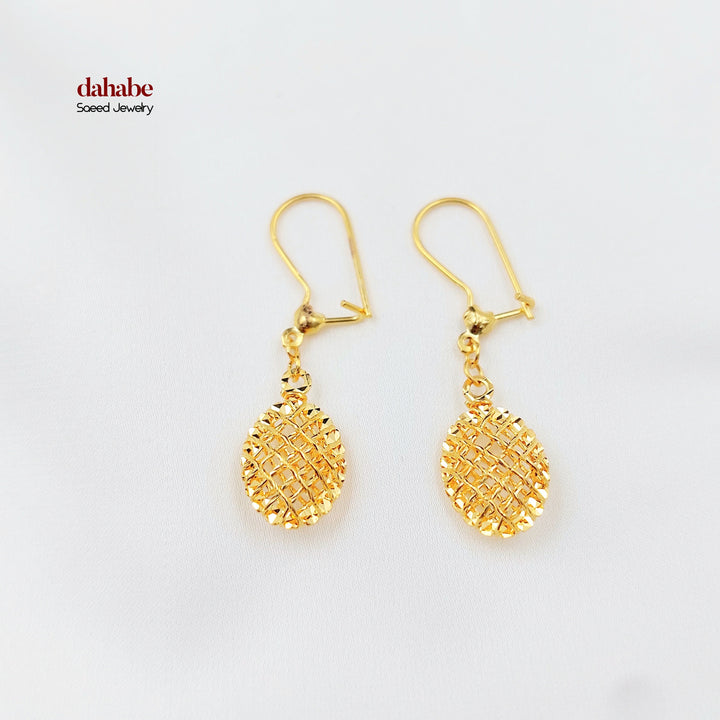 Deluxe Shankle Earrings Made of 21K Gold by Saeed Jewelry 