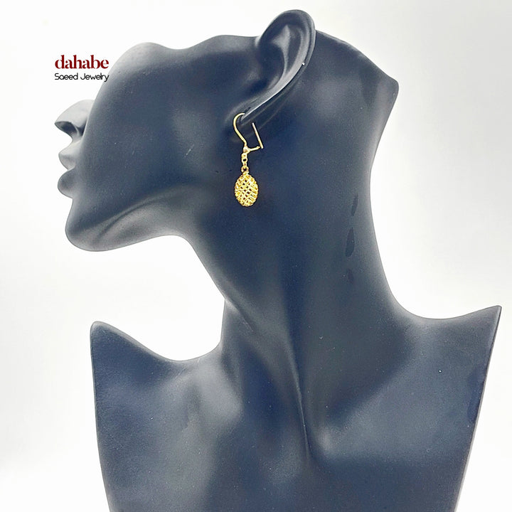 Deluxe Shankle Earrings Made of 21K Gold by Saeed Jewelry 