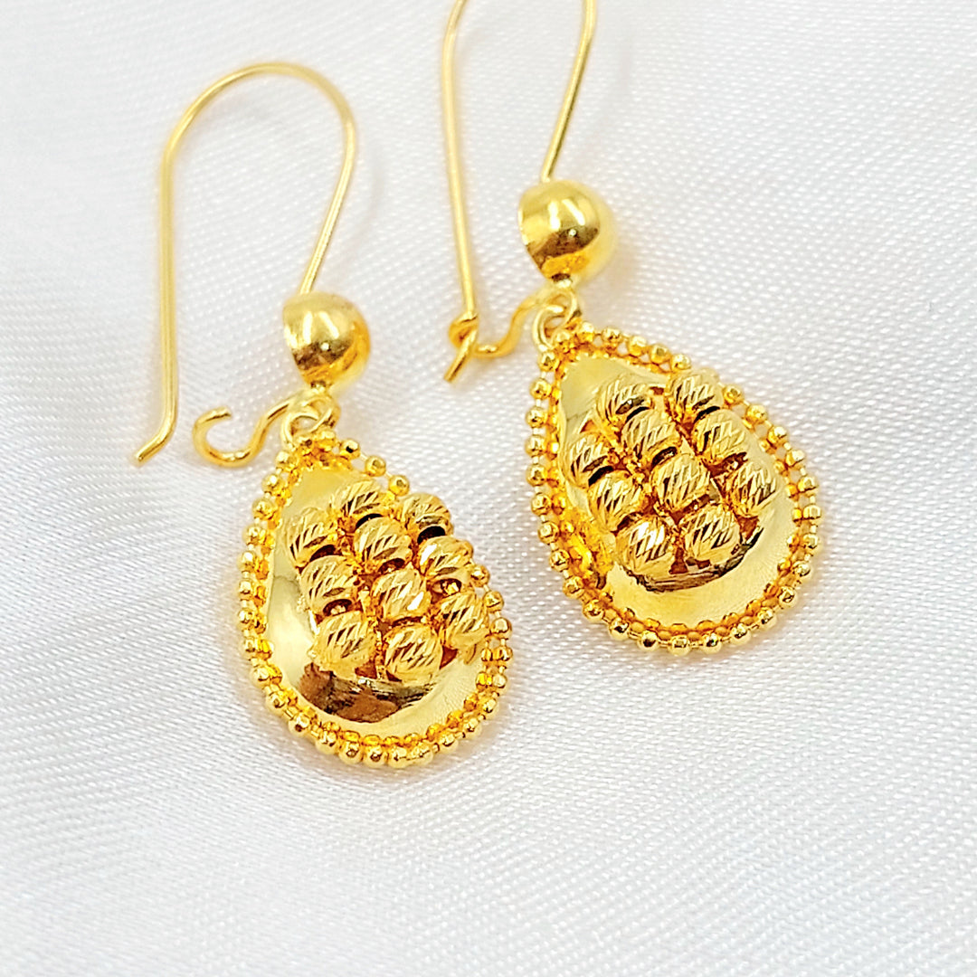 Deluxe Shankle Earrings Made of 21K Gold by Saeed Jewelry 