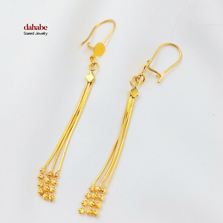 Deluxe Sherihan Earrings Made of 21K Gold by Saeed Jewelry 