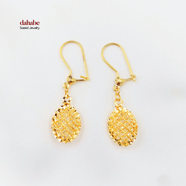 Deluxe Shankle Earrings Made of 21K Gold by Saeed Jewelry 
