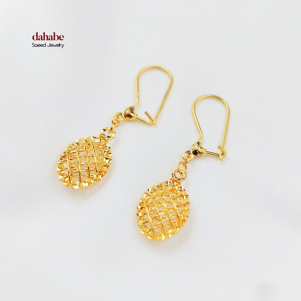Deluxe Shankle Earrings Made of 21K Gold by Saeed Jewelry 