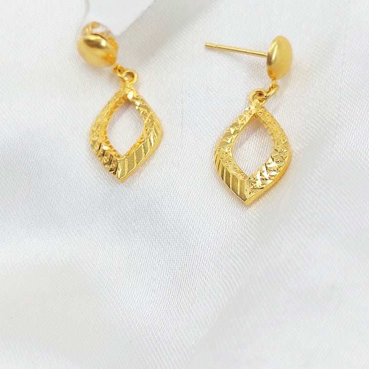 Deluxe Screw Earrings Made of 21K Gold by Saeed Jewelry 