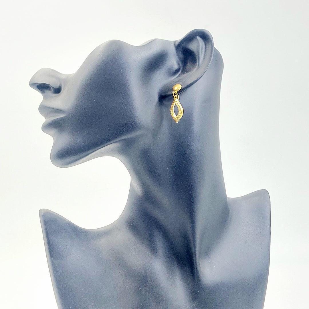 Deluxe Screw Earrings Made of 21K Gold by Saeed Jewelry 