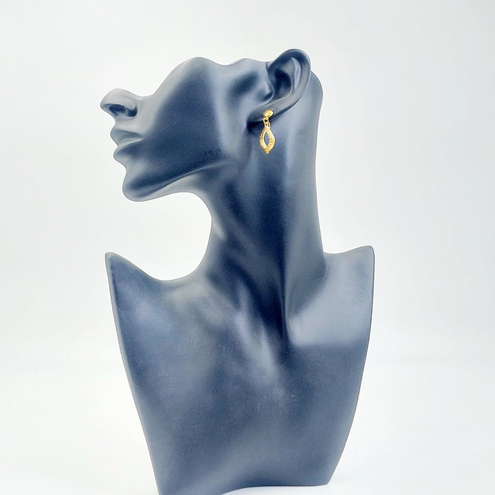 Deluxe Screw Earrings Made of 21K Gold by Saeed Jewelry 