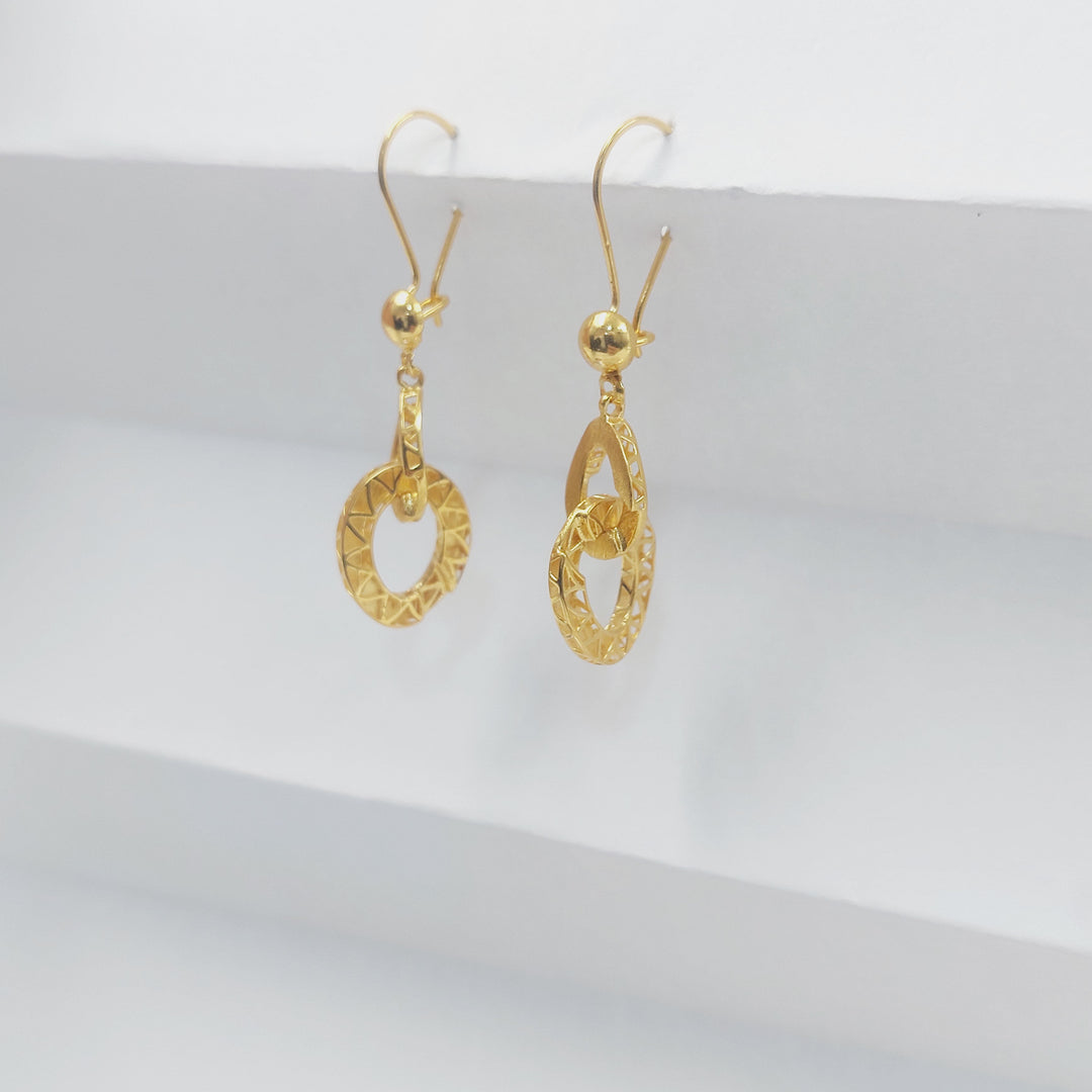 Deluxe Shankle Earrings Made of 21K Gold by Saeed Jewelry 