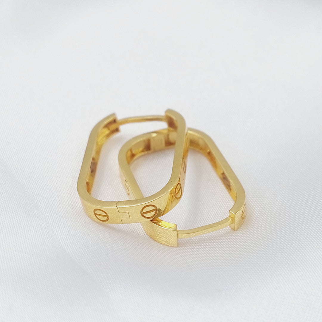 Deluxe Hoop Earrings Made of 21K Gold by Saeed Jewelry 