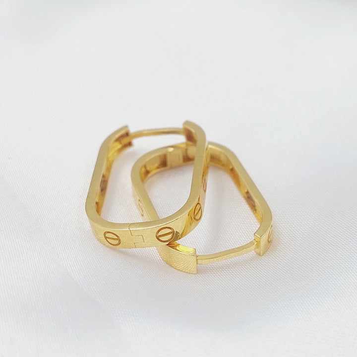 Deluxe Hoop Earrings Made of 21K Gold by Saeed Jewelry 