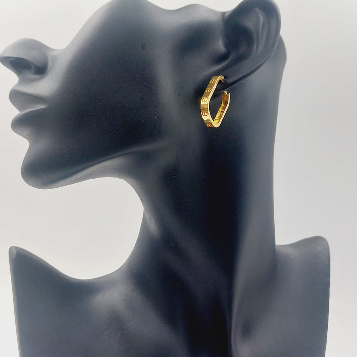 Deluxe Hoop Earrings Made of 21K Gold by Saeed Jewelry 