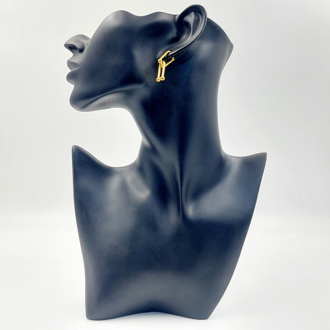 Deluxe Earrings Made of 21K Gold by Saeed Jewelry 