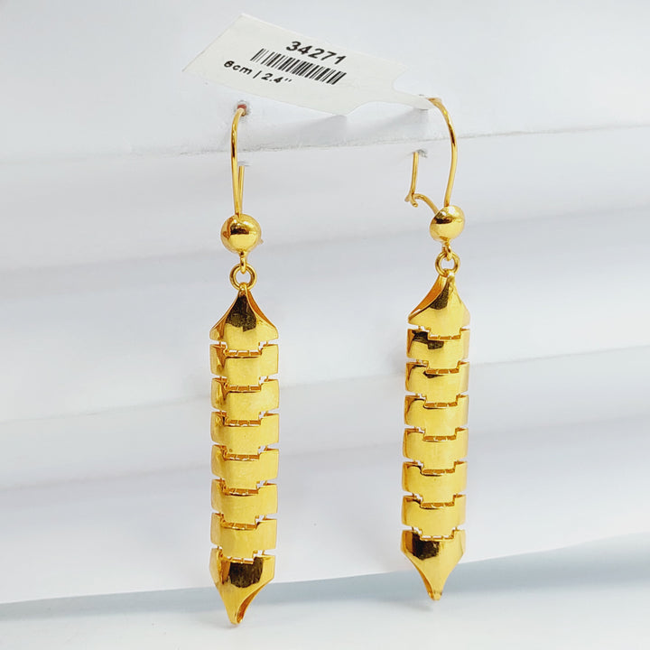 Deluxe Snake Earrings Made of 21K Gold by Saeed Jewelry 