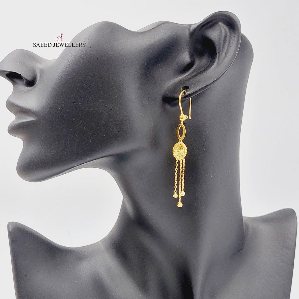 21K Gold Deluxe Earrings by Saeed Jewelry - Image 2