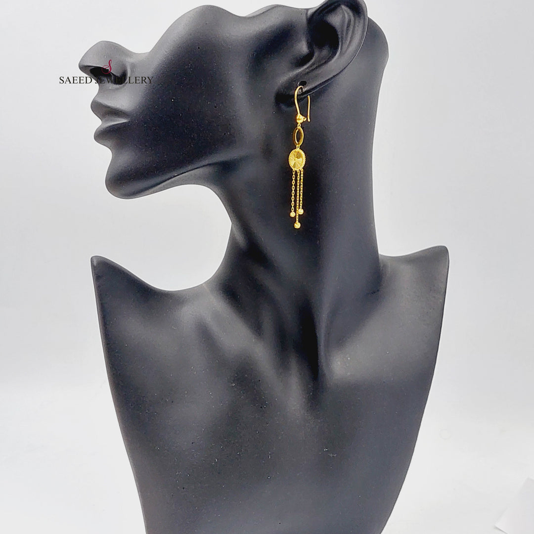 21K Gold Deluxe Earrings by Saeed Jewelry - Image 5