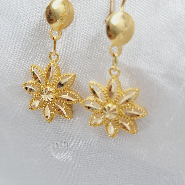 21K حلق وردة اكسترا-مجوهرات الشيخ سعيد-Saeed Jewelry 