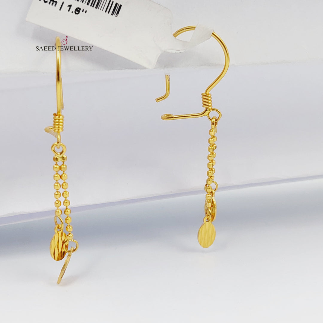 Deluxe Shankle Earrings Made of 21K Gold by Saeed Jewelry 