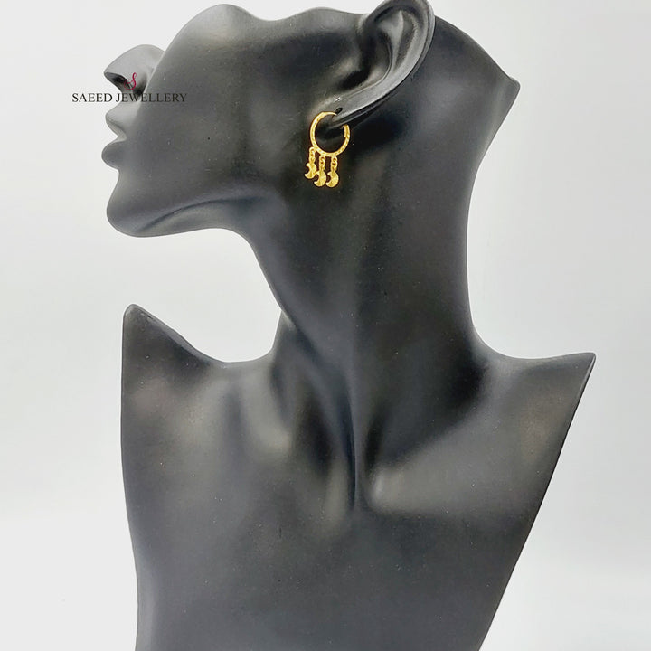 21K حلق ذبلة اكسترا-مجوهرات الشيخ سعيد-Saeed Jewelry 