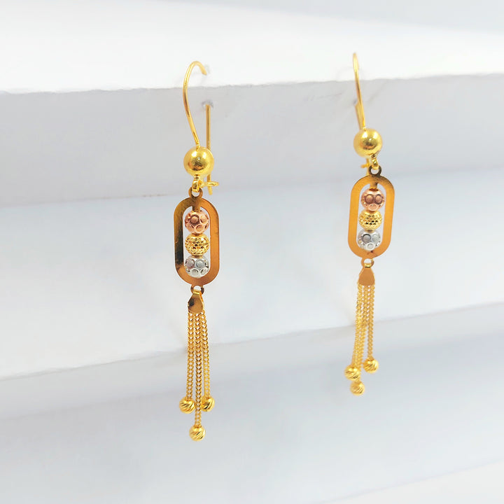 Deluxe Shankle Earrings Made of 21K Gold by Saeed Jewelry 