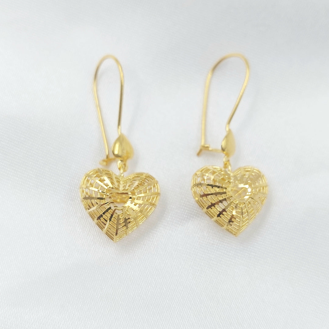 Deluxe Shankle Earrings Made of 21K Gold by Saeed Jewelry 