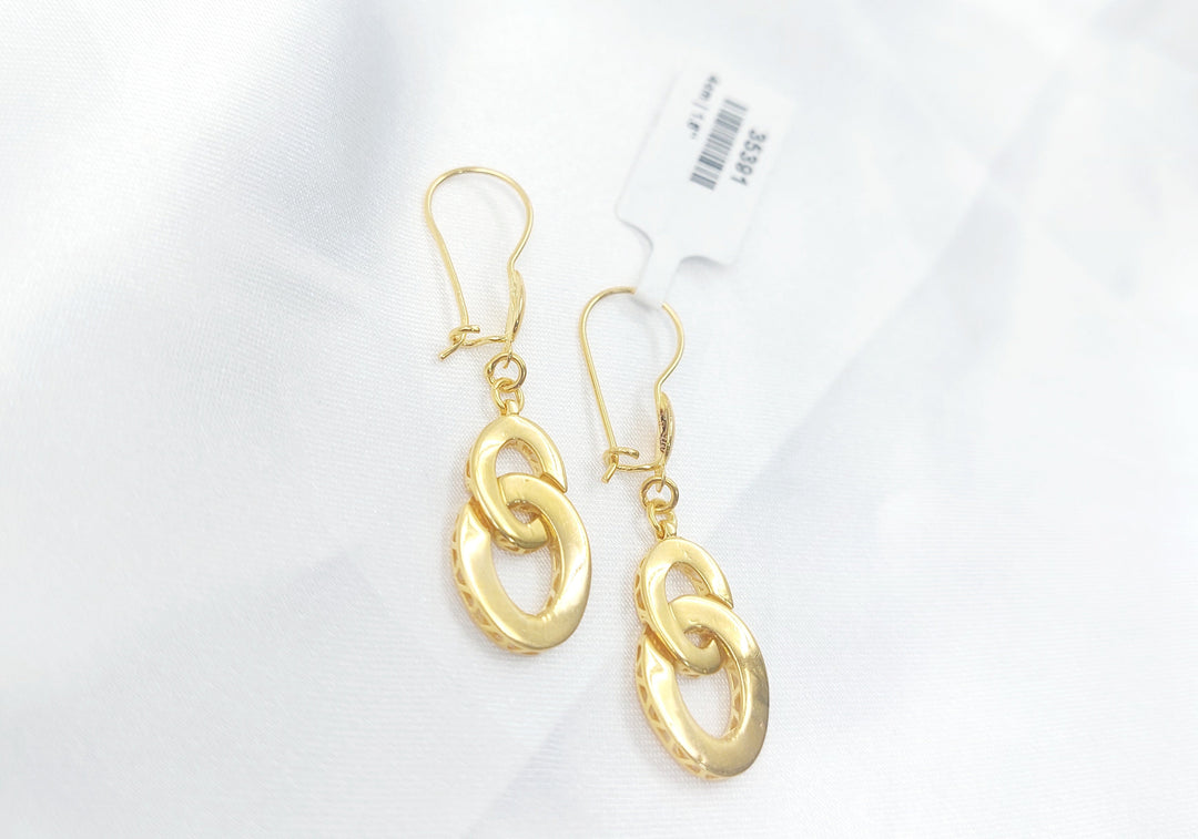 Deluxe Shankle Earrings Made of 21K Gold by Saeed Jewelry 