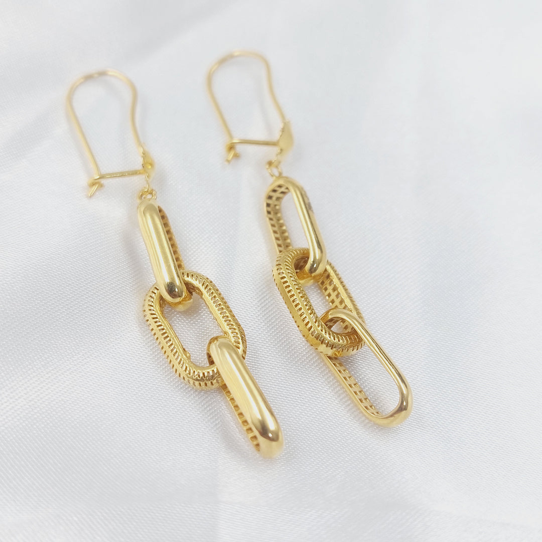 Deluxe Shankle Earrings Made of 21K Gold by Saeed Jewelry 