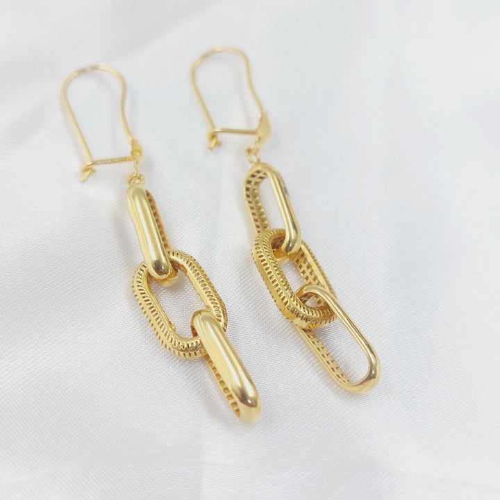 Deluxe Shankle Earrings Made of 21K Gold by Saeed Jewelry 