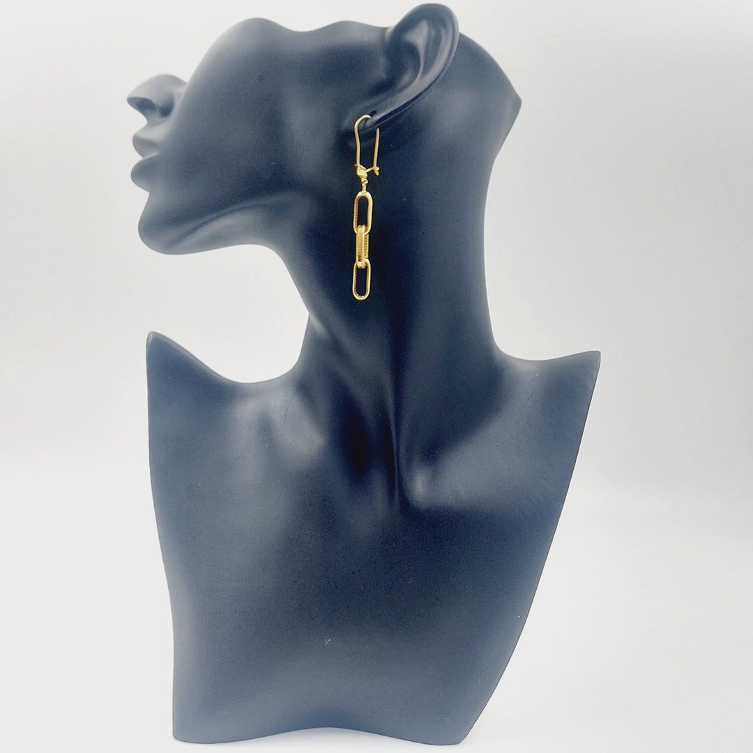 Deluxe Shankle Earrings Made of 21K Gold by Saeed Jewelry 