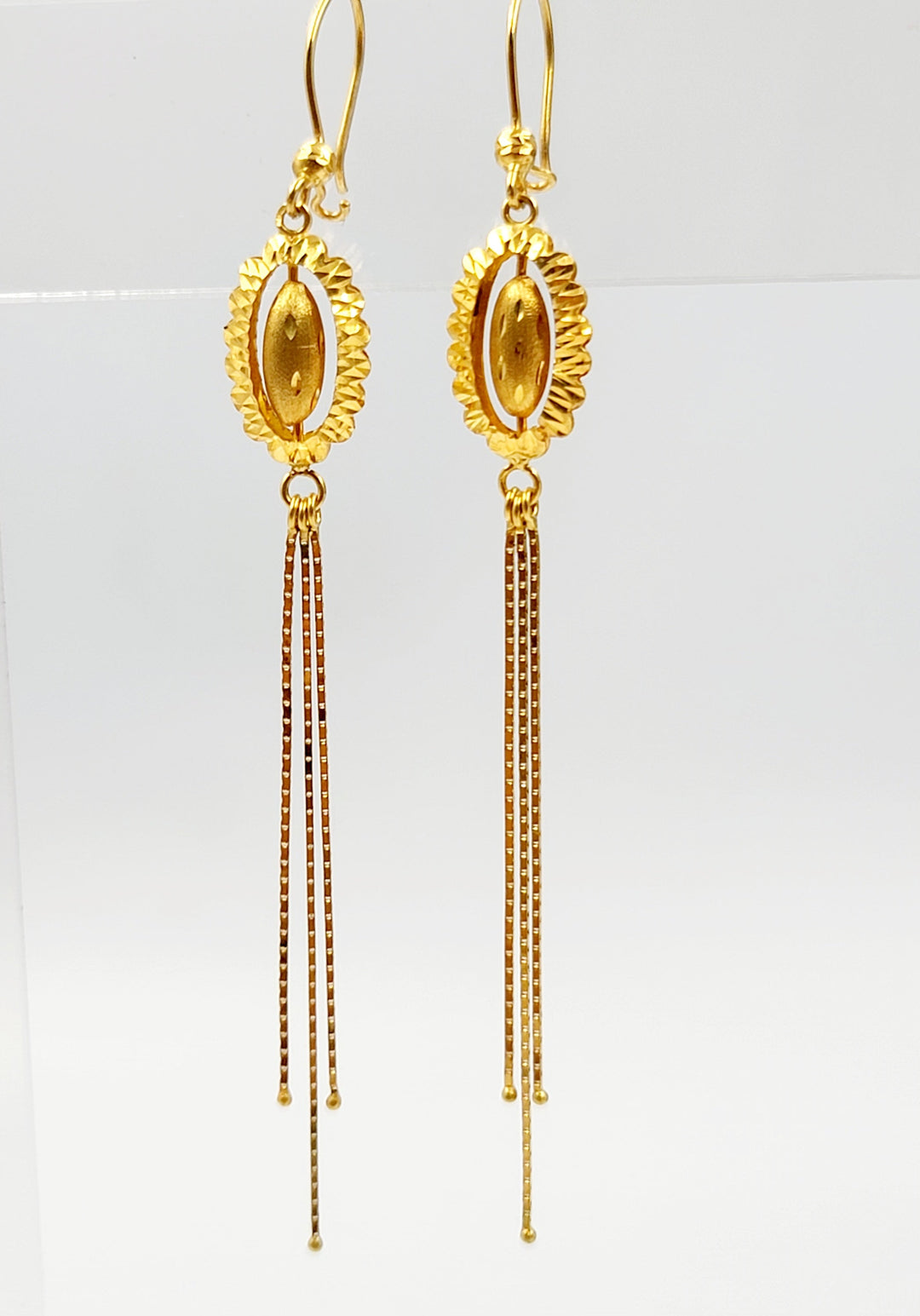 21K حلق اكسترا-مجوهرات الشيخ سعيد-Saeed Jewelry 