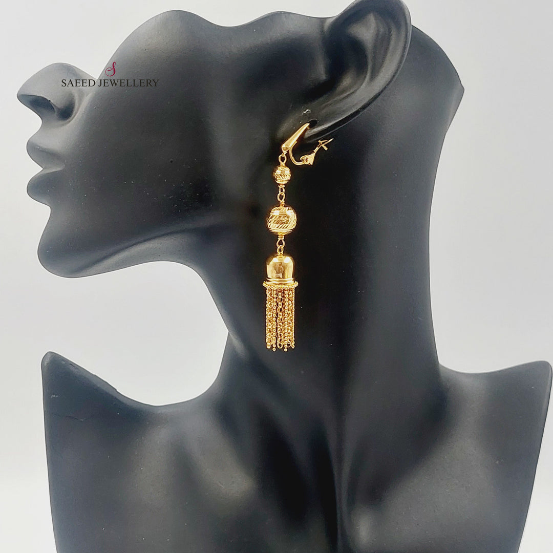 Deluxe Bell Earrings Made of 21K Gold by Saeed Jewelry 