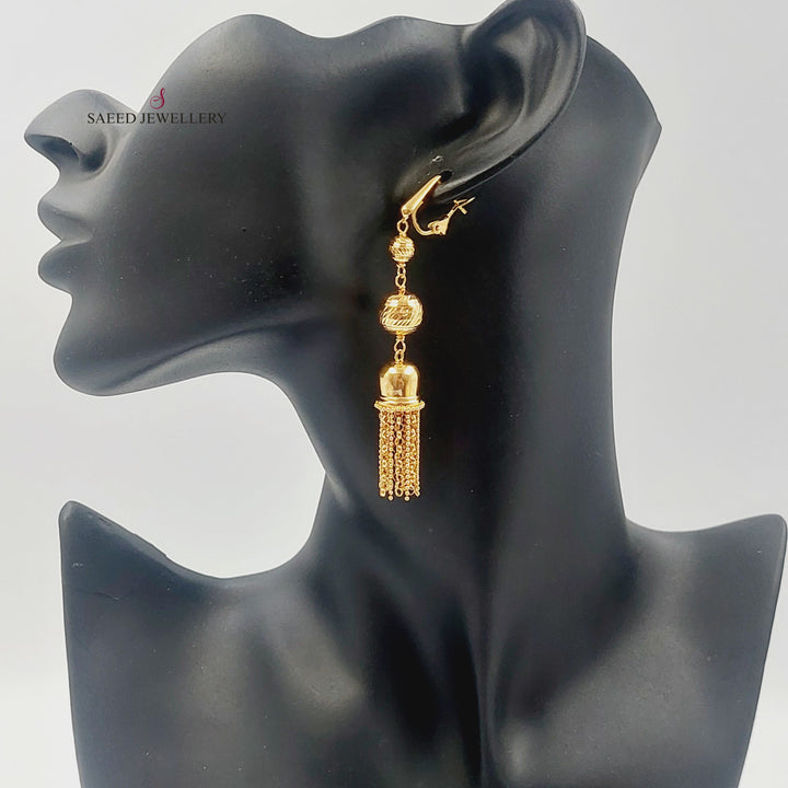 Deluxe Bell Earrings Made of 21K Gold by Saeed Jewelry 