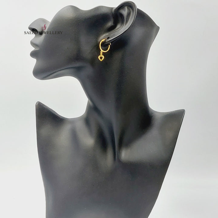 21K حلق ذبلة اكسترا-مجوهرات الشيخ سعيد-Saeed Jewelry 