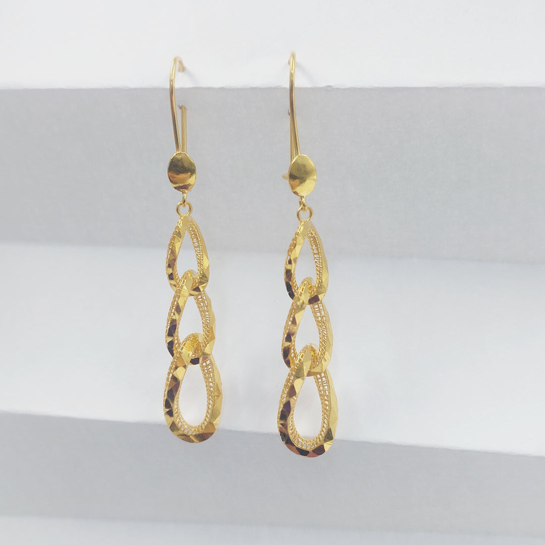 Deluxe Shankle Earrings Made of 21K Gold by Saeed Jewelry 