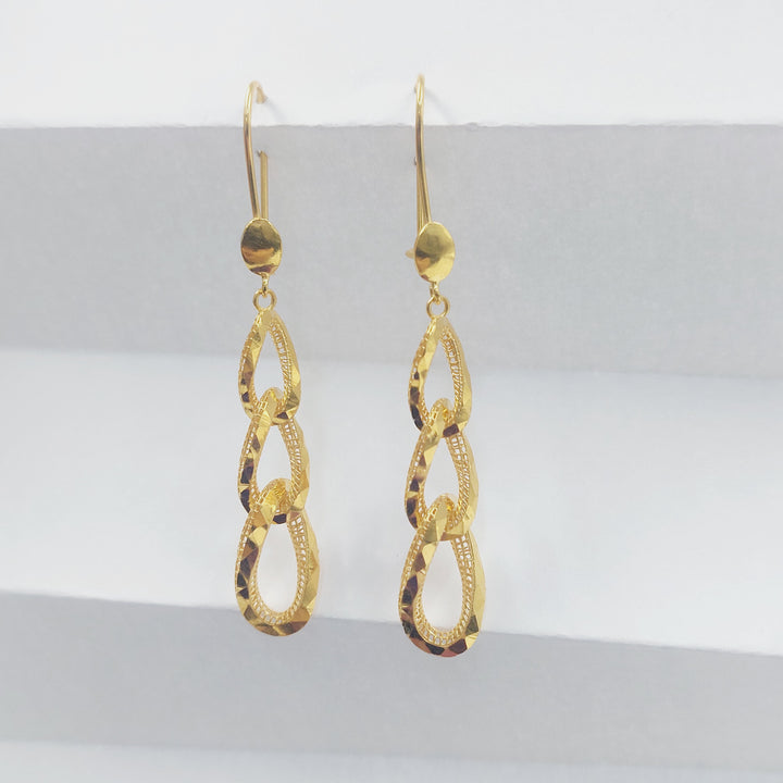 Deluxe Shankle Earrings Made of 21K Gold by Saeed Jewelry 