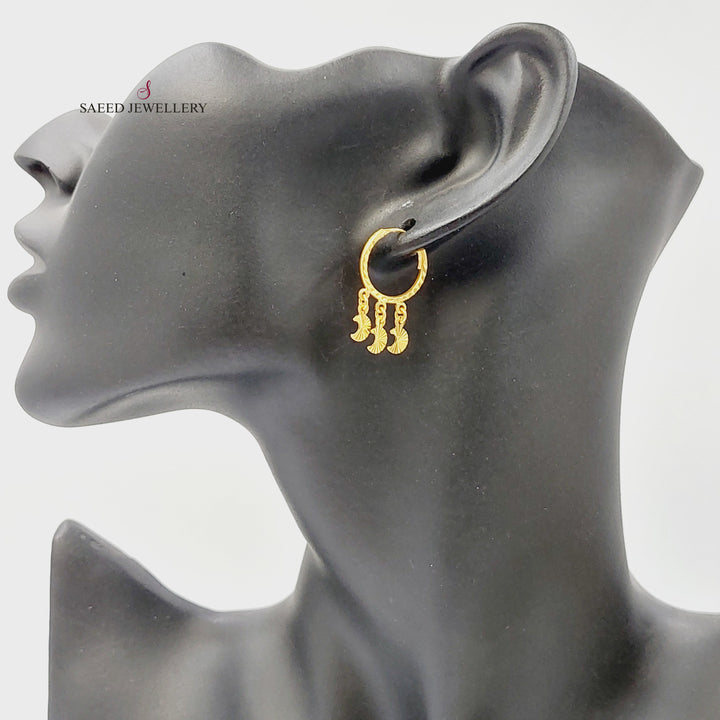 21K حلق ذبلة اكسترا-مجوهرات الشيخ سعيد-Saeed Jewelry 