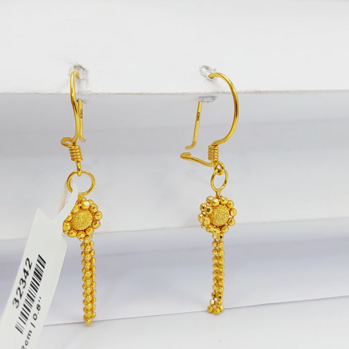 21K Gold Deluxe Fancy Earrings by Saeed Jewelry - Image 5