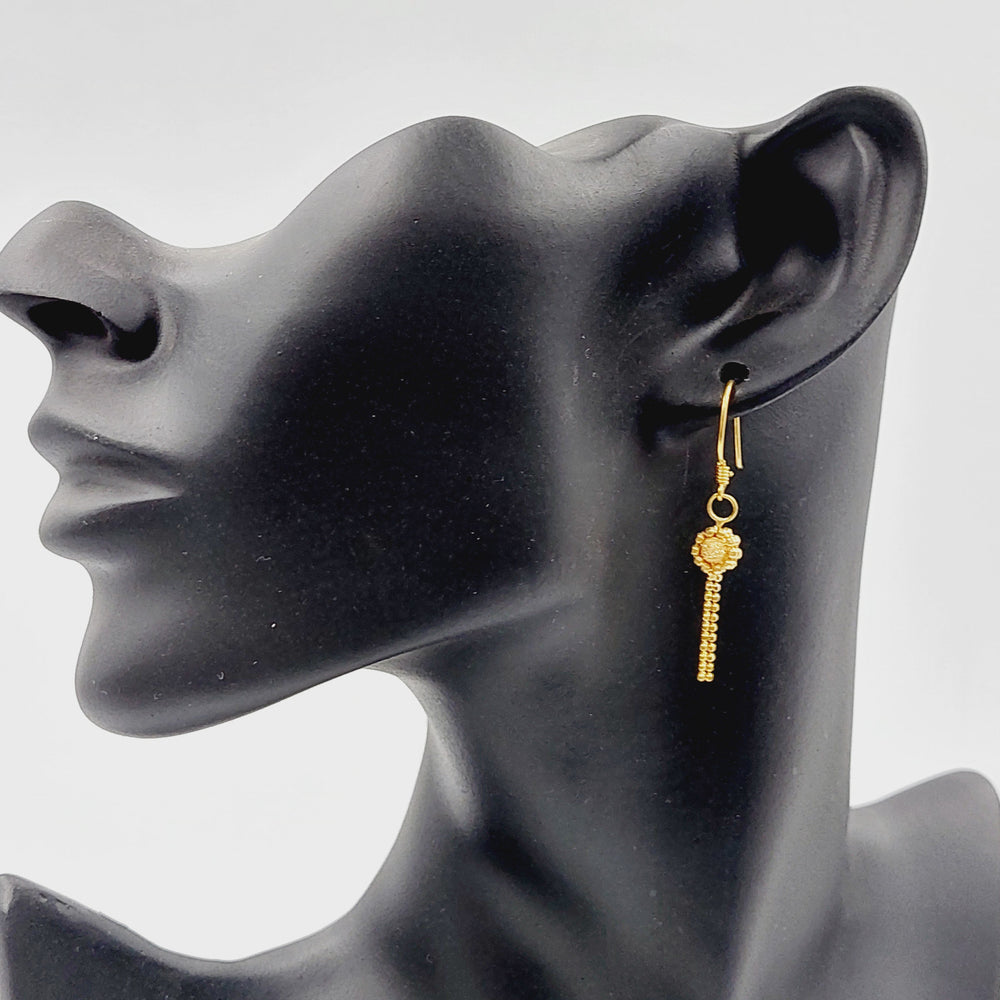 21K Gold Deluxe Fancy Earrings by Saeed Jewelry - Image 2