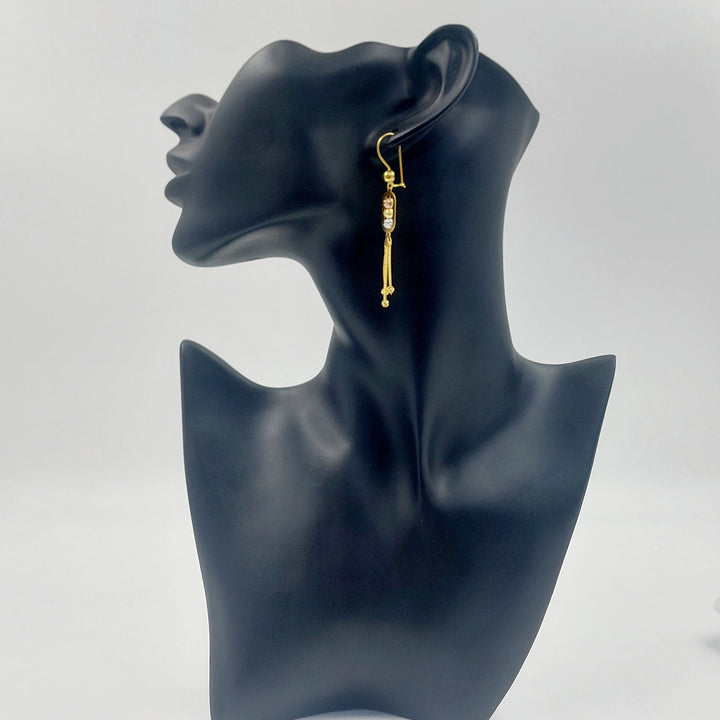 Deluxe Shankle Earrings Made of 21K Gold by Saeed Jewelry 