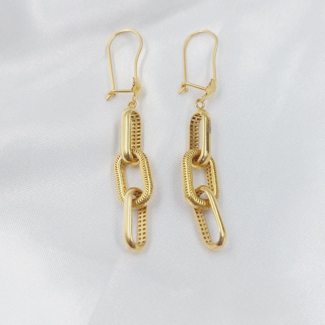 Deluxe Shankle Earrings Made of 21K Gold by Saeed Jewelry 