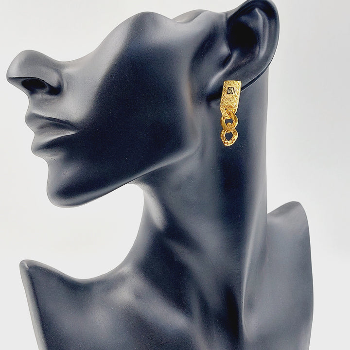 Deluxe Cuban Links Earrings Made of 21K Gold by Saeed Jewelry 