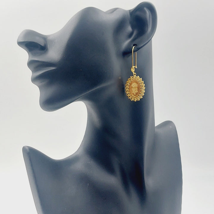 Deluxe Shankle Earrings Made of 21K Gold by Saeed Jewelry 
