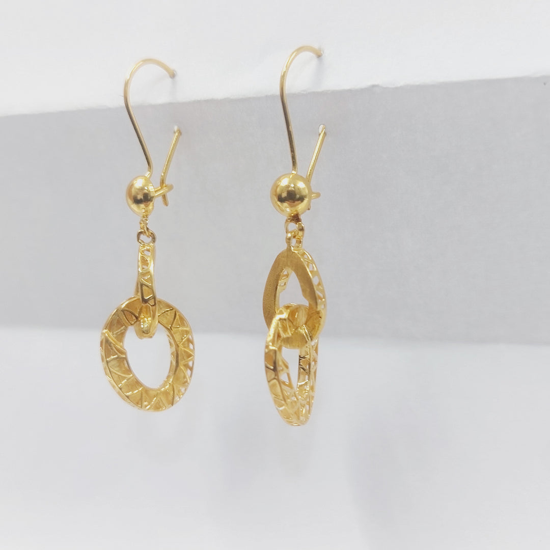Deluxe Shankle Earrings Made of 21K Gold by Saeed Jewelry 
