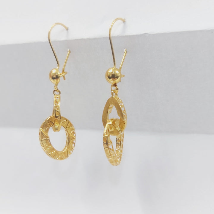 Deluxe Shankle Earrings Made of 21K Gold by Saeed Jewelry 