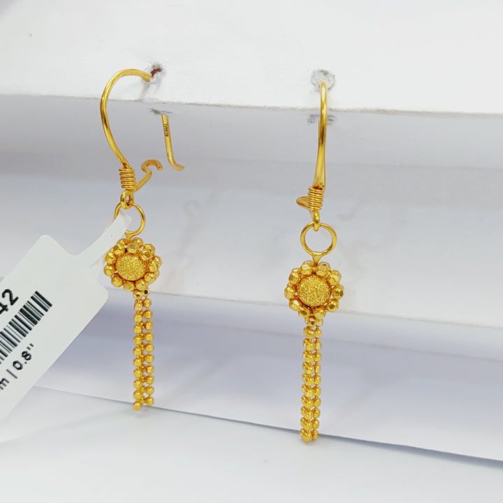 21K Gold Deluxe Fancy Earrings by Saeed Jewelry - Image 4