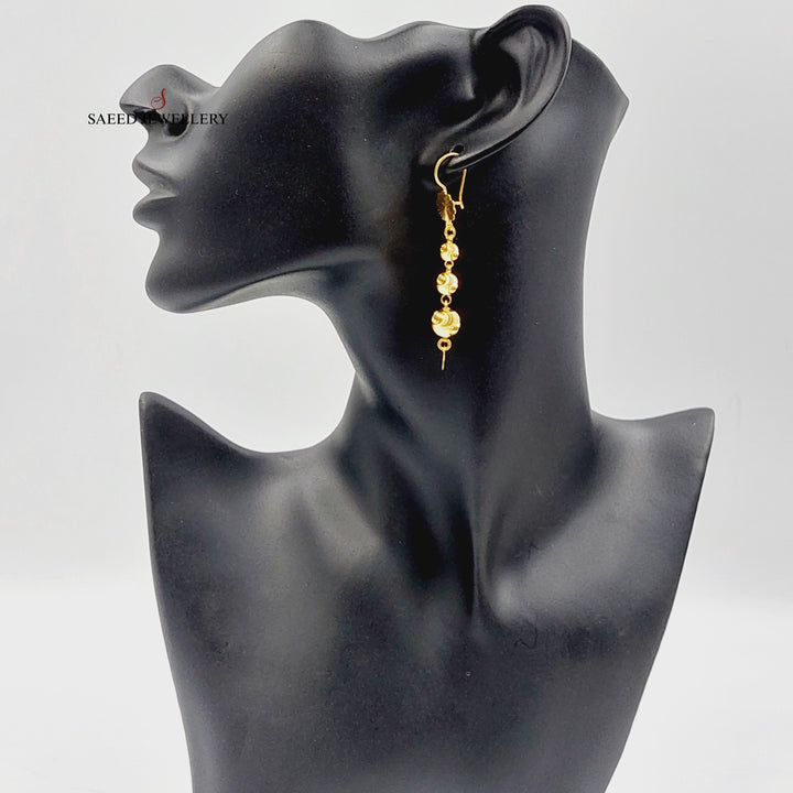 21K Gold Deluxe Balls Earrings by Saeed Jewelry - Image 4