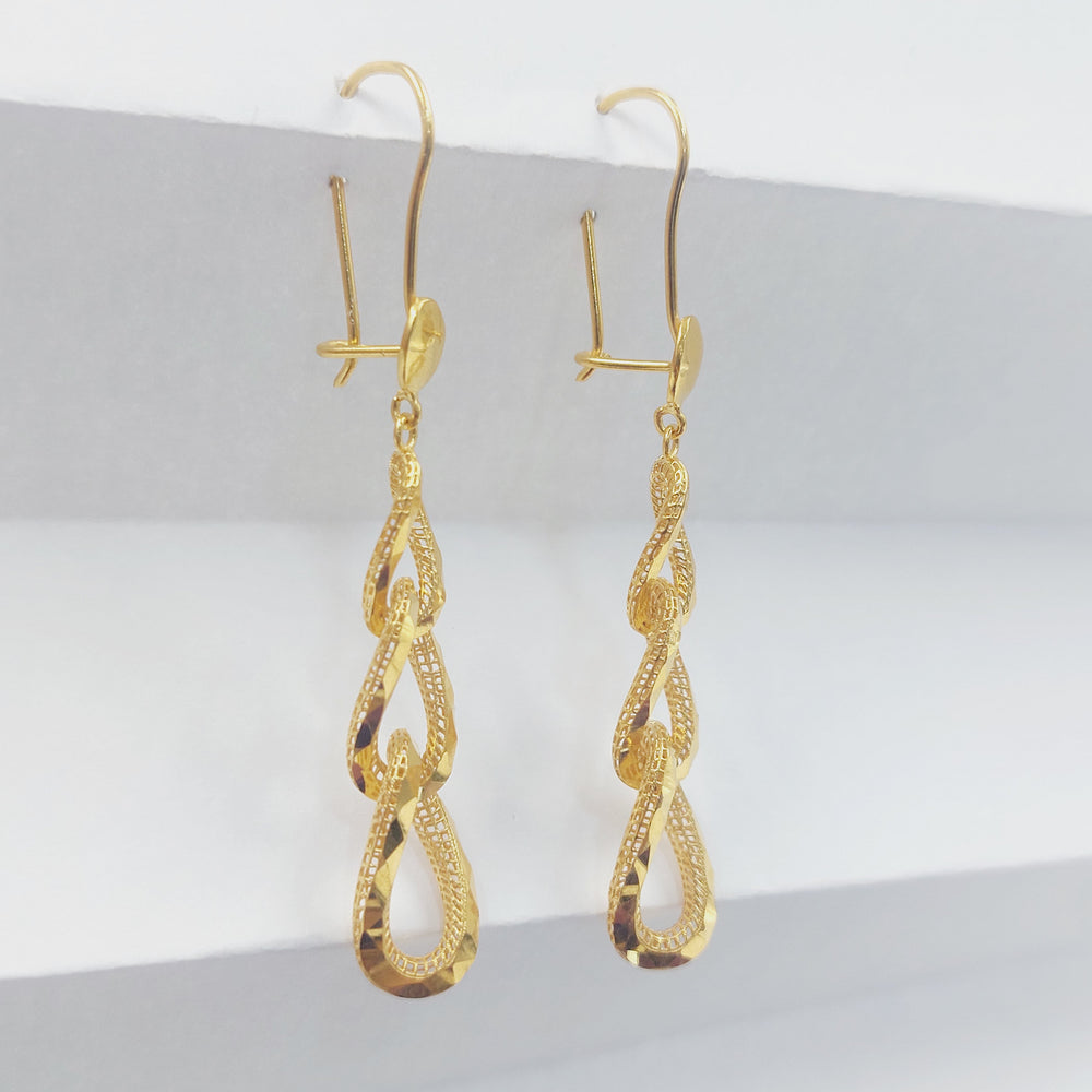 Deluxe Shankle Earrings Made of 21K Gold by Saeed Jewelry 