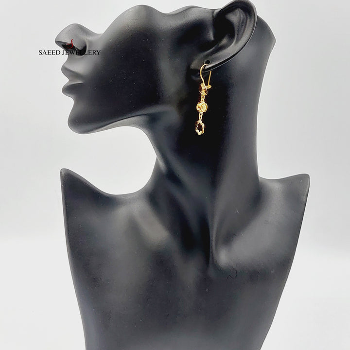 21K Gold Deluxe Balls Earrings by Saeed Jewelry - Image 4